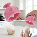 Layver Egg Brush Cleaner, Egg Cleaner Scrubber for Fresh Eggs, Silicone Egg Washer, Multipurpose Washing Egg Tool for Fruits and Vegetables (Pink)