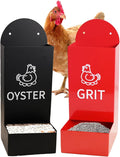 Chicken Oyster Shell Feeder and Grit Feeder Metal Chicken Feeder Chicken coop Accessories Automatic Chicken Feeder