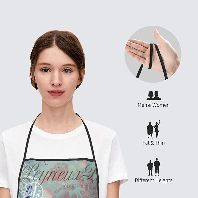 Apron Adjustable Waterproof Apron for Men Women Kitchen Cooking Baking Gardening Working Bib Apron