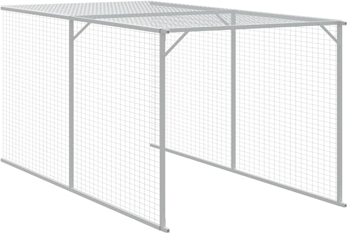 Extra-Large Chicken Cage 320"x43" Galvanized Steel Poultry Run Outdoor Coop Anthracite Weather-Resistant Spacious Pen for Backyard Farm Garden