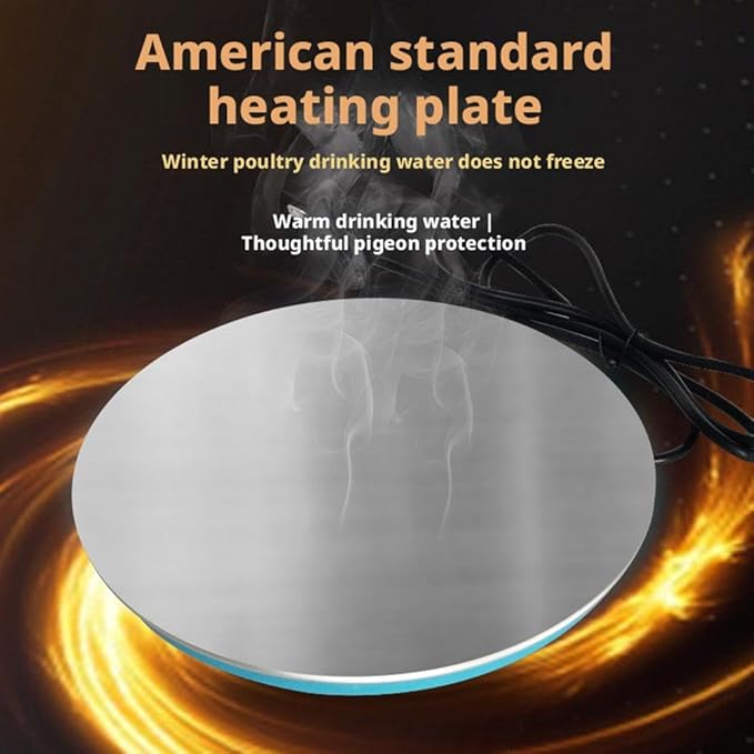 Chicken Water Heater for Winter,Chicken WatererHeater Base for Metal Plastic Poultry Founts Waterer,Freeze Proof ChickenWater Heater for Winter,Heated Waterer for Chickens,Ducks & Outdoor Birds