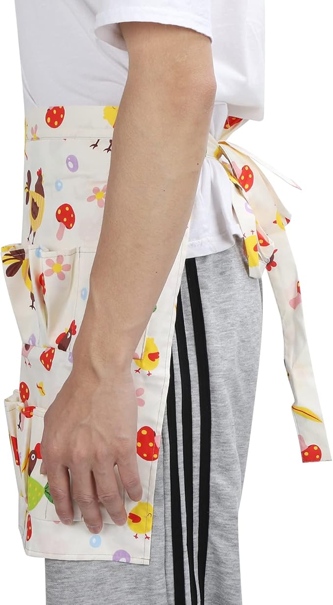 Premium Farmhouse Egg Collecting Apron,Heavy Duty Cotton Twill with Secure Pockets Ideal for Chicken Coop Management and Culinary Enthusiasts