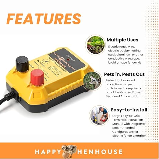 Fence Energizer with Electric Poultry Netting
