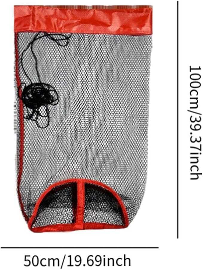 Drawstring ing Net, Catching Basket,Sturdy,Lightweight,Folding ing Netting Guard Basket for Small, Net Ground Nail Bag