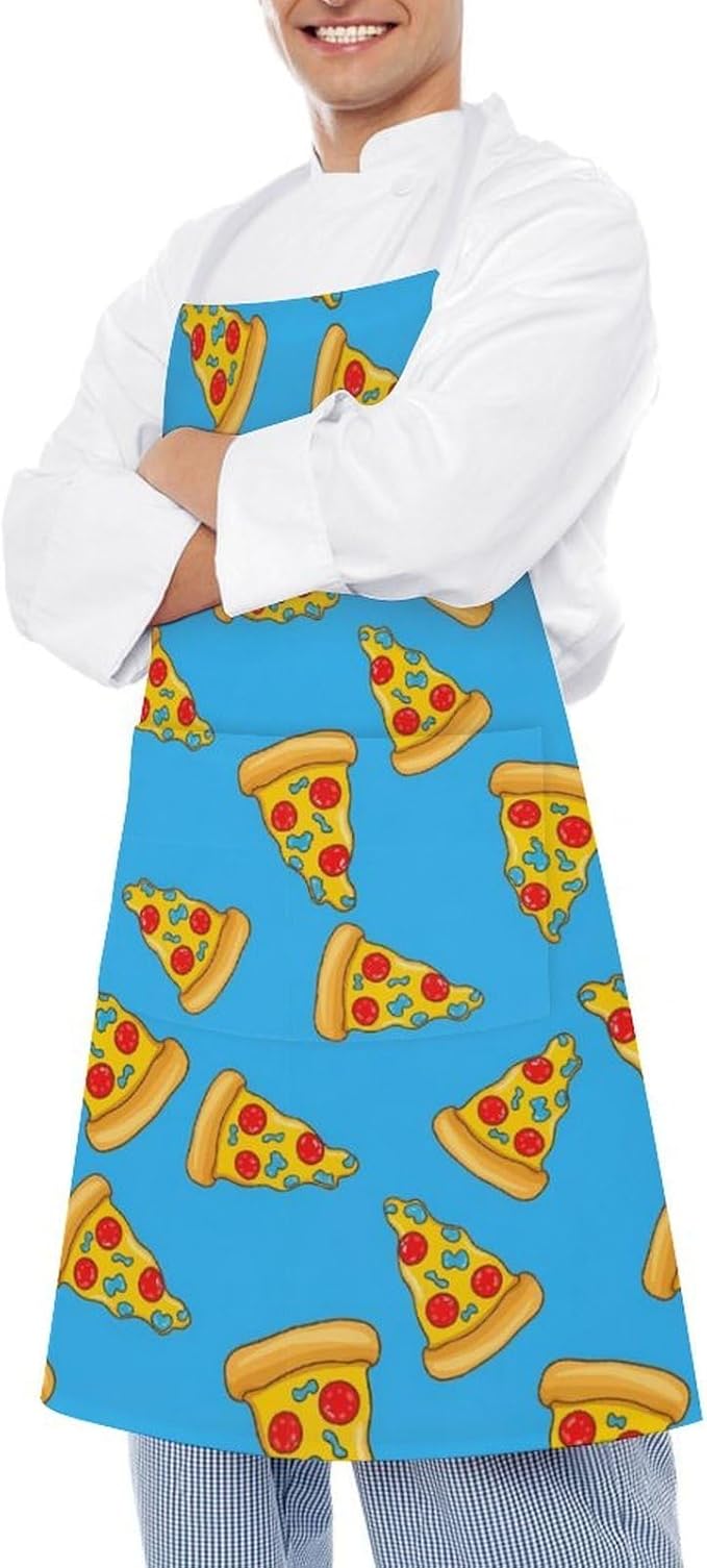 Chef Bib Apron for Restaurant, Anti-Stain with Pocket Adjustable, Cooking Dishwashing Lab Use