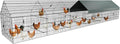 PawGiant Chicken Coop, Chicken Run Pen for Yard with Cover Outdoor Metal Portable Chicken Tractor Cage Enclosure Crate Outside for Small Animals Duck Rabbit Hen 21ft x 3.5ft