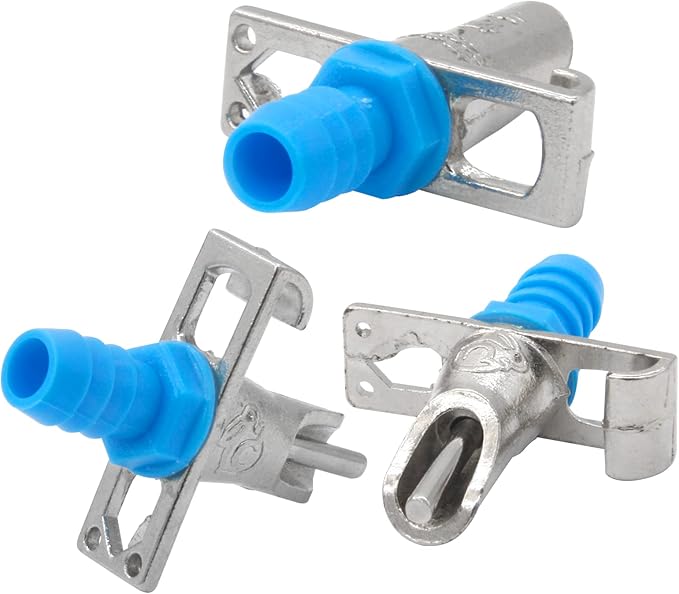 Automatic Rabbit Watering Kit Include 6 Nipple Drinker Feeders, ID 5/16" Hose, Barb Fittings to G1/2" Thread Connector