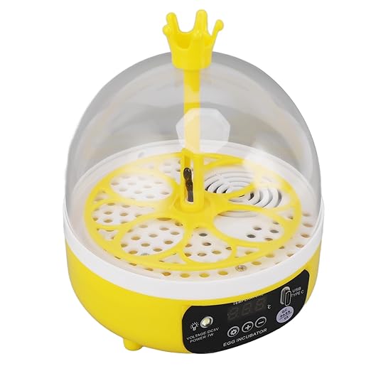 Jonlaki Egg Incubator with Automatic Temperature Humidity Control for Chickens Ducks Pigeons - Transparent Lid and Portable Design (Auto Turning)