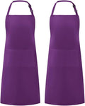 Syntus Adjustable Bib Apron with 2 Pockets Cooking Kitchen Aprons for Women Men Chef