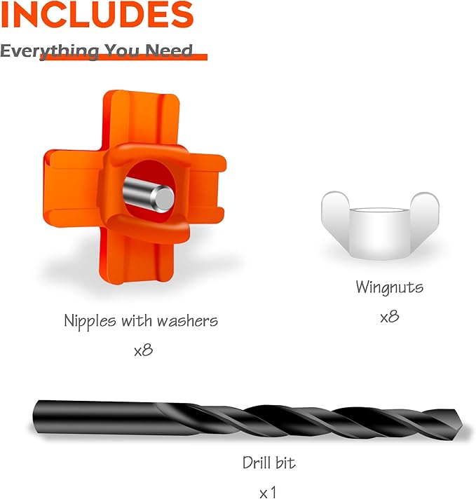 Chicken Waterer Nipple Horizontal Side Mount Automatic Nipples Drinker for Chickens 16 Pack