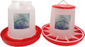 Chicken Waterer and Feeder Set | 1.5 Gallon Poultry Drinker and 11 Pound Feeder Combo | for Chickens, Ducks, Turkeys, Ducklings, Quail, Baby Chicks and More
