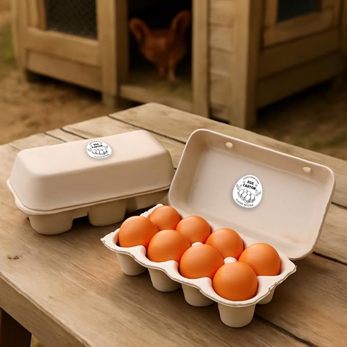 320 Pcs Farm Fresh Egg Carton Labels, 2 Inch Please Return Egg Carton Stickers Waterproof Self-Adhesive Egg Packaging Stickers for Box Container Carton Farm Supplies
