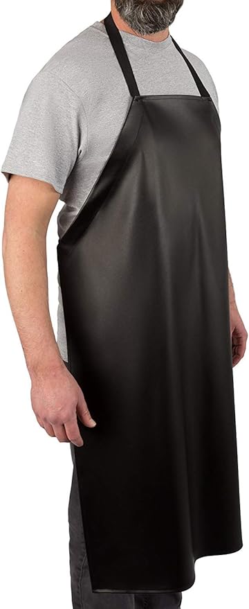KNG Heavy Duty Waterproof Vinyl Apron – Black - Case of 20