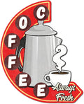 GLOBLELAND Coffee Cup Vintage Metal Tin Sign Retro Coffee Teapots Plaque Poster Metal Wall Decorative Tin Signs for Home Kitchen Restaurant Coffee Shop Club Bar Decoration