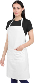 Kitchen Apron Cotton Waterdrop Resistant with adjustable Aprons for Women with Pockets 9 Color option Cooking