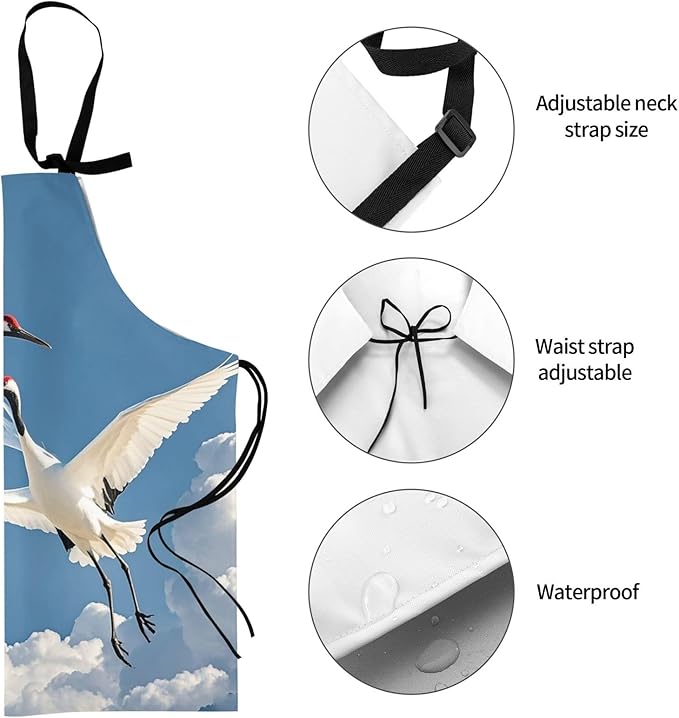 Apron for Women Men Waterproof Adjustable Bib Tractor farm Cooking Aprons Chef Bibs