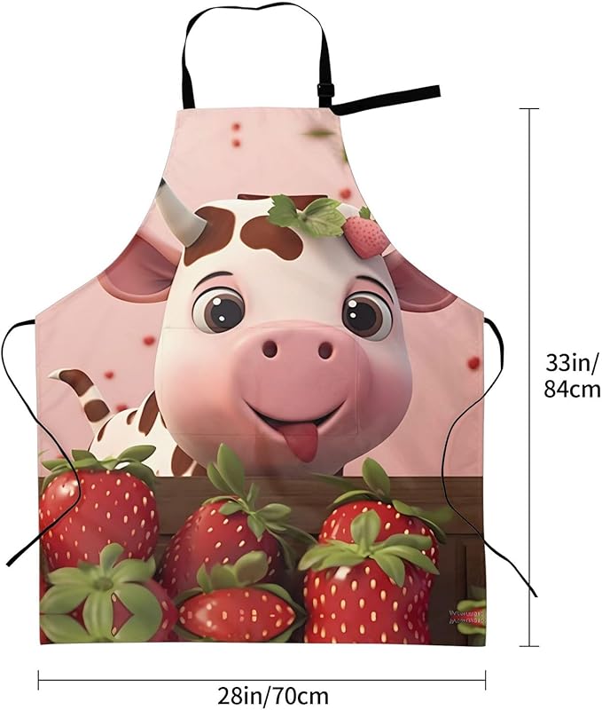 Dogs and Roses Heavy Duty Waterproof Apron with Pockets for AdultsResistant Grilling, Gardening, Painting