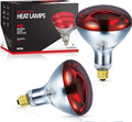 250 Watts R40 Red Heat Lamps Outdoor Bulbs for Pets Flood Light Bulb for Chickens Infrared Reflector 250W R40 Incandescent Medium E26 Base 2 Pack