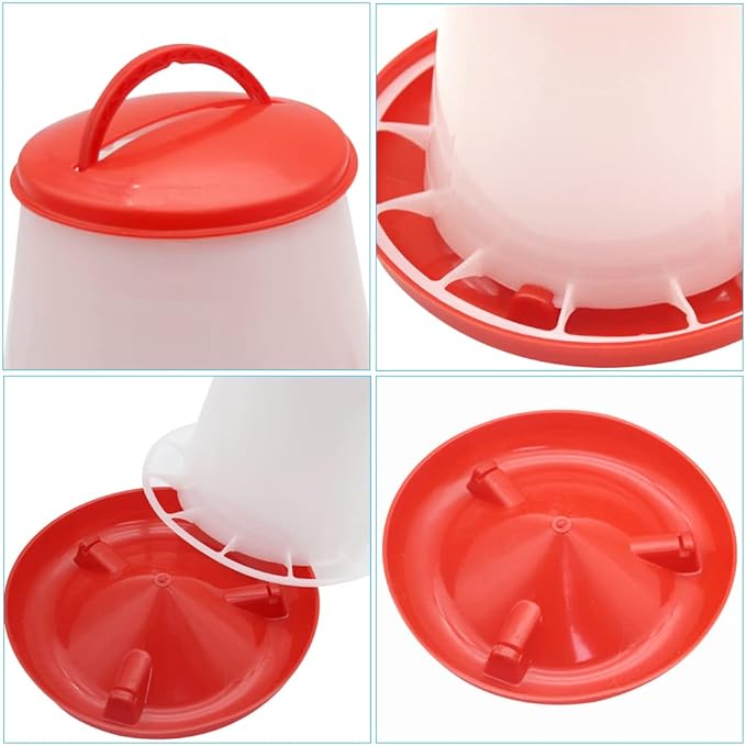 Chick Feeder and Waterer Kit, 1.5kg Chick Feeder and 1.5L Chick Waterer for Poultry Duck Quail Hanging Poultry Plastic Containers for Outdoor