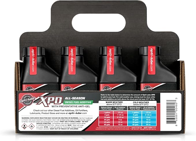 Opti-Lube XPD All-Season Diesel Fuel Additive - 4oz Bottles (8 Pack)