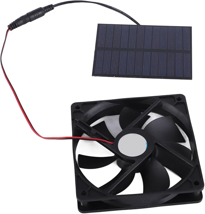Solar Panel Fan Professional Solar Powered Exhaust Fan Kit Household Ventilation Fans Kit for Chicken Coops Greenhouses Sheds Pet Houses 3W Use