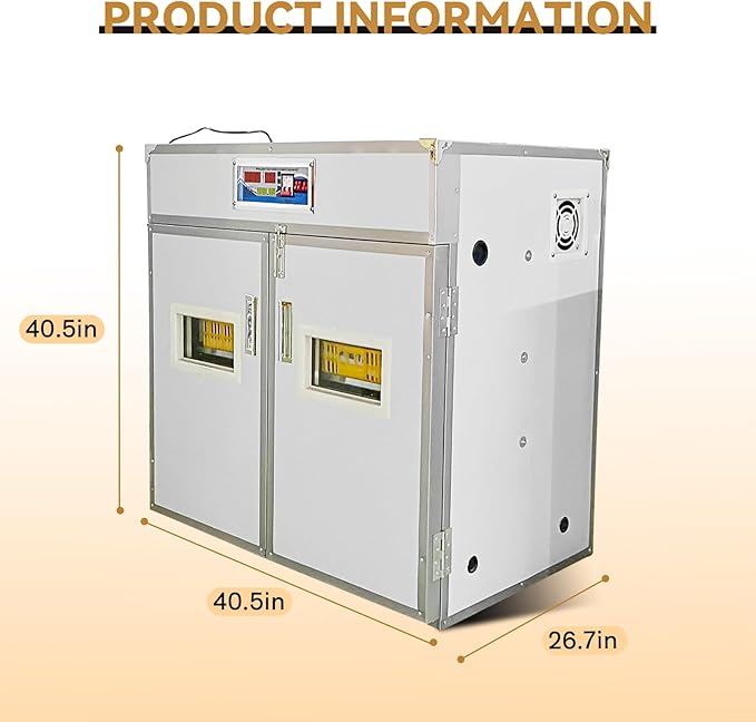 528 Egg Incubator Cabinet, Professional Cabinet Incubator, Eggs Intelligent Automatic Egg Hatcher, Temperature Humidity Control, Automatic Turning, for Chicken Duck Dove Quail