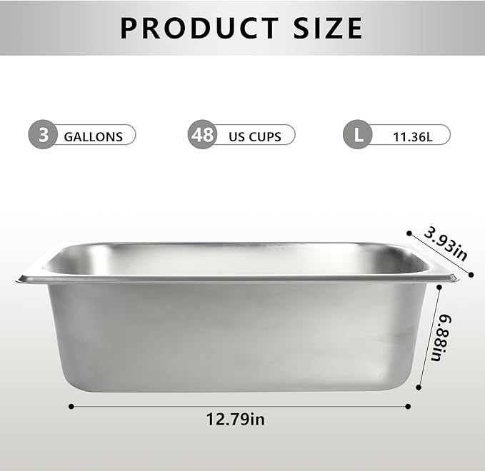 FlidRunest Heavy Duty Metal Chicken Feeder Trough, Durable Duck Water Feeder, Large Capacity Livestock Water Pan for Duck Pig Chick Deer, Easy to Clean