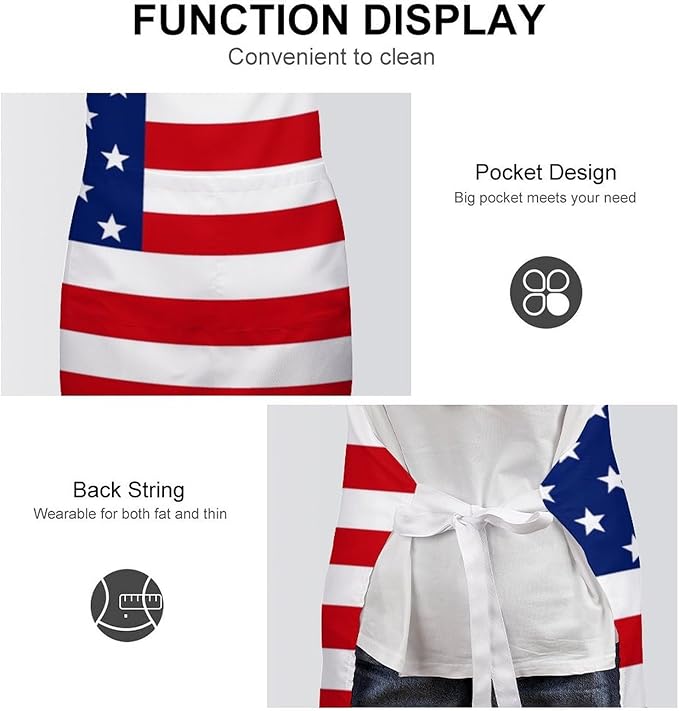 Chef Bib Apron for Restaurant, Anti-Stain with Pocket Adjustable, Cooking Dishwashing Lab Use