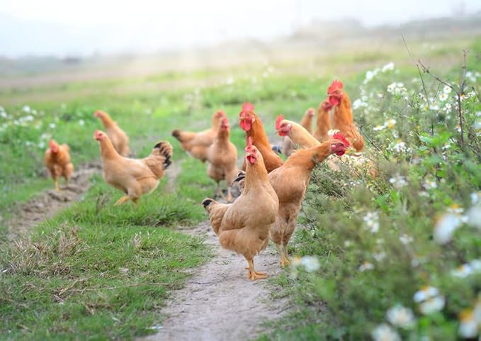 Chicken Forage Seed Mix - Better Eggs and Meat, Annual Ryegrass, Perennial Ryegrass, Buckwheat, Flax, Millet, Forage Peas, Red Clover, Alfalfa, Sunflowers (5 Pounds)