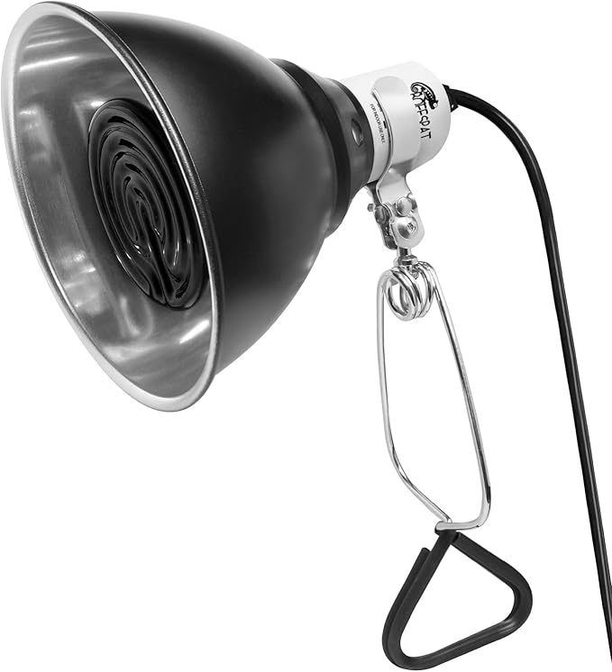 Reptile Lamp Bulb Fixture 5.5 Inch Deep Dome with Switch - Ideal for 60W/75W/100W/150W Heat Lamp Bulbs, Compatible with All E26 UVA/UVB/Basking Heat Bulbs, Supports Up to 150 Watts