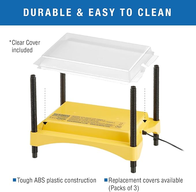 Brinsea Ecoglow Safety 600 Chick or Duckling Brooder, Adjustable Height & Angle Brooder Plate, Ideal for Chicken Coops Poultry Heating with Safety Indicator, 12 Watts