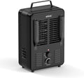 Shinic 1500W Milkhouse Heater, Milkhouse Utility Heater with Adjustable Thermostat, Tip-Over & Overheat Protection, ETL Listed for Garage, Farm, Workshop, Black