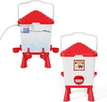 5 Gallon/26 Pounds Automatic Chicken Feeder and Waterer Set, Chicken Waterer with Automatic Float Valve, No Waste, Rain Proof Poultry Feeder, Chick Coop Accessories, for Chicken, Duck, Turkey