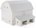 HO Scale Deluxe Barn Chicken Coop – Unbuilt Farm Building Kit for Model Layout (White)