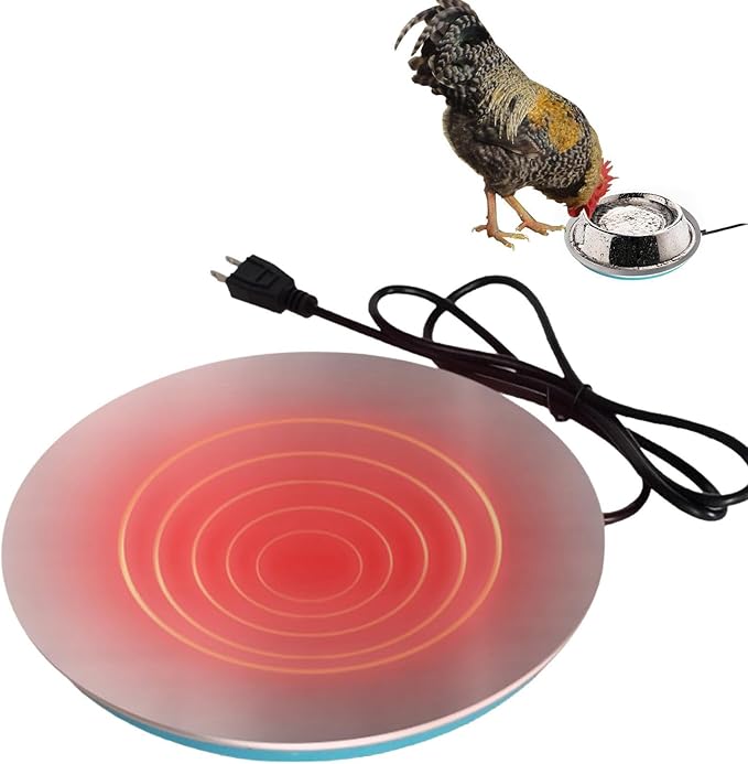 Bird Water Warming Stand - Heated Fowl Hydrator Pplatform, Temperature Regulated Ice Prevention Pad, Safe Power Cord Design, Seasonal Frost Defense Aid | for Backyard Hen House Barn