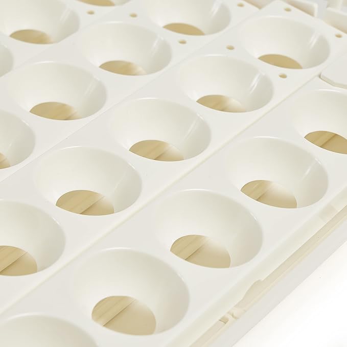 Farm Innovators Automatic Egg Turner, 41 Spot Chicken Egg Turning Tray with Thermometer for Improved Hatching Rate - Compatible with Select Incubators