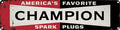 Champion Metal Sign 4x16in Motivational Retro Plaque for Gym Office Bedroom Home Decor Wall Art Cool Room