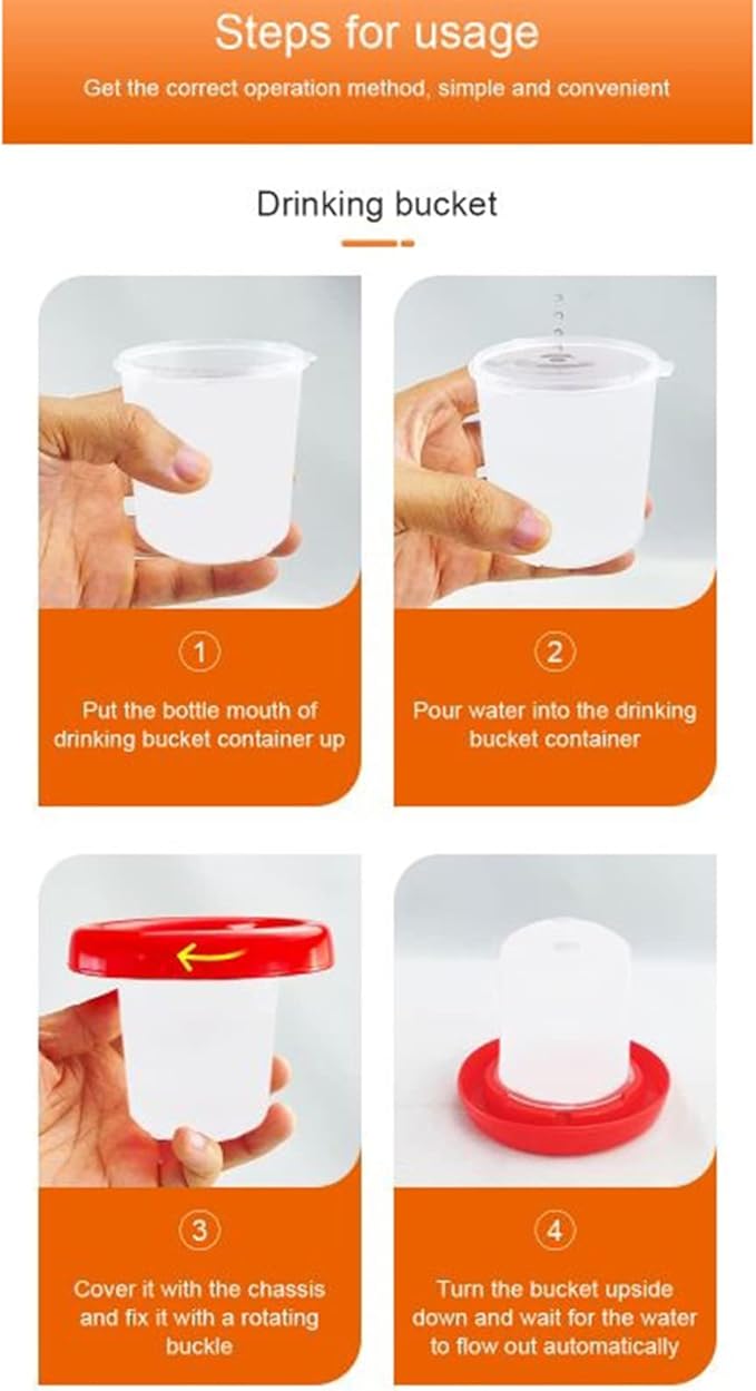 Baby Chick Feeder Waterer 0.35Lbs Chicken Feeder 5.4 Ounce Chicken Waterer Small Birds Poultry Feeding Equipment Kit Chick Waterer And Feeder Baby Chick Waterer Jar For Brooder No Drown Small No