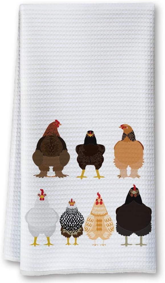 Chicken Kitchen Towels Hand Towels, Chicken Gifts Farmhouse Decor Dish Towels, Funny Chicken Hand Towels for Kitchen, Chicken Lovers Gifts Dishcloth Hand Towel, for Chicken Lover Mom