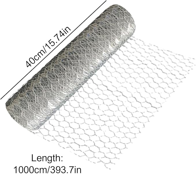 Wire Fencing Roll - Chicken Wire Fence | Mesh Roll Galvanized | Welded Metal Wire Fencing Roll | Galvanized Welded Cage Wire Mesh Roll Supports Poultry Netting Cage Fence