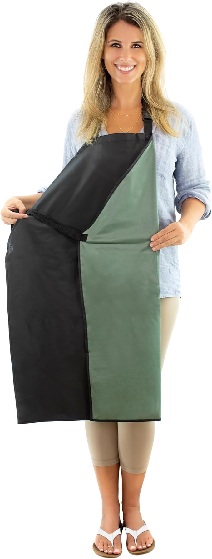 Waterproof Apron For Men and Women - 35" Multi Purpose Work Aprons for Dishwashing, Dog Grooming, Cleaning
