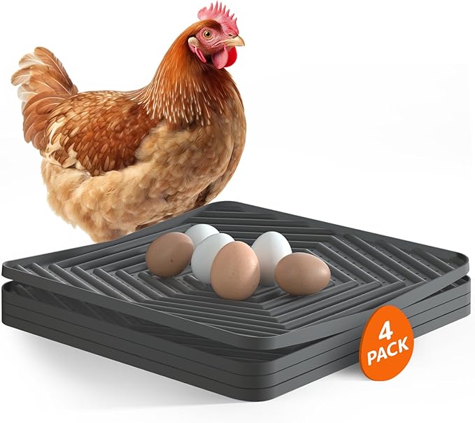 Pawtners Nesting Pads for Chicken Coop: Nesting Box Pads for Chicken Coop Bedding, Washable Nesting Box Liners for Chicken Laying Boxes, 12"x 12" Chicken Nesting Pad for Laying Eggs, 4 Pack