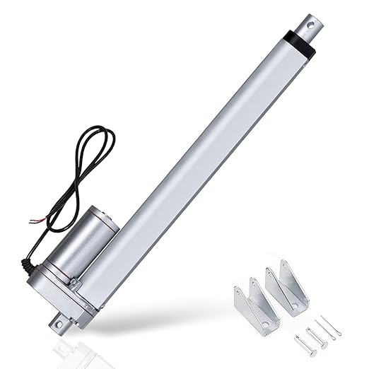ECO-WORTHY Heavy Duty 330lbs/1500N Solar Tracker Linear Actuator Multi-Functions with Mounting Brackets (12V, 8") IP54 Waterproof Linear Motion Actuator