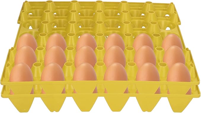 Egg Crate, 5PCS Flats 30 Cell Egg Crates Holder Tray Egg Tray Egg Cartons Stackable Egg Cartons Hold Multiple Eggs Home Farm Supplies for Storing, Sorting, and Shipping Eggs