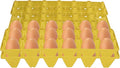 CHICIRIS 5PCS Plastic Egg Trays, 30 Cell Plastic Chicken Egg Flats Crates Holder Reusable Shipping Poultry Egg Cartons for Storage Transportation Home Farm Supplies (Yellow)