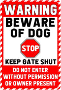 Beware Of Dog Signs For Fence Funny Metal Tin Sign Beware Dog Warning Signs For Property For Yard Do Not Enter Outdoor No Soliciting For House No Trespassing Sign 12x8 Inch