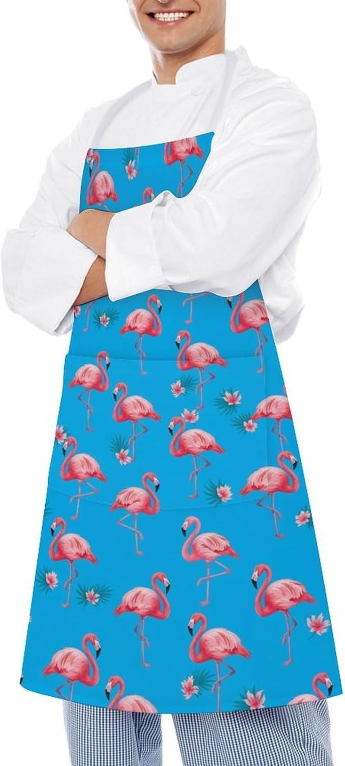 Chef Bib Apron for Restaurant, Anti-Stain with Pocket Adjustable, Cooking Dishwashing Lab Use