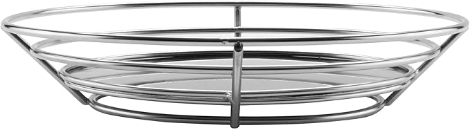 G.E.T. 4-83850 11.25" x 8.25" Stainless Steel Oval Basket with Raised Solid Bottom, Clipper Mill (Qty,1)