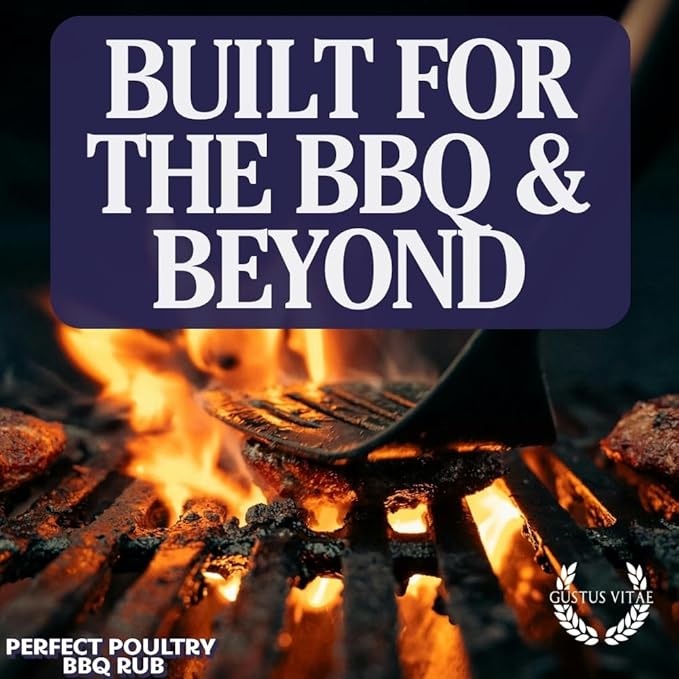 Perfect Poultry BBQ Rub | Gourmet Seasoning | Artisanal Spice Blend | 7.5 oz (212g) | All Natural | Non GMO | Small Batch | No MSG or Artificial Ingredients | Bougie BBQ | Gustus Vitae | #806