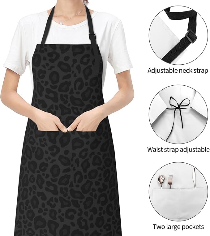 Perinsto Waterproof Apron With 2 Pockets Kitchen Chef Aprons Bibs For Cooking Baking Painting Gardening Grooming